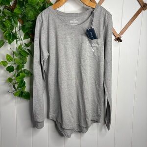 NWT California State of Mind Graphic Tee long sleeve gray small